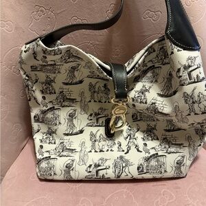 Black and White Graphic Print Women's Bag